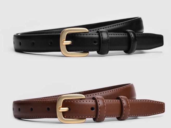 하니모아 여성 소가죽 캐주얼 정장 슬림 벨트