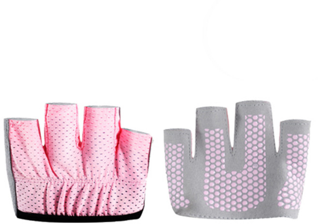 히즈플랜 논슬립 필라테스 요가 장갑 양손 착용, 핑크, 1세트