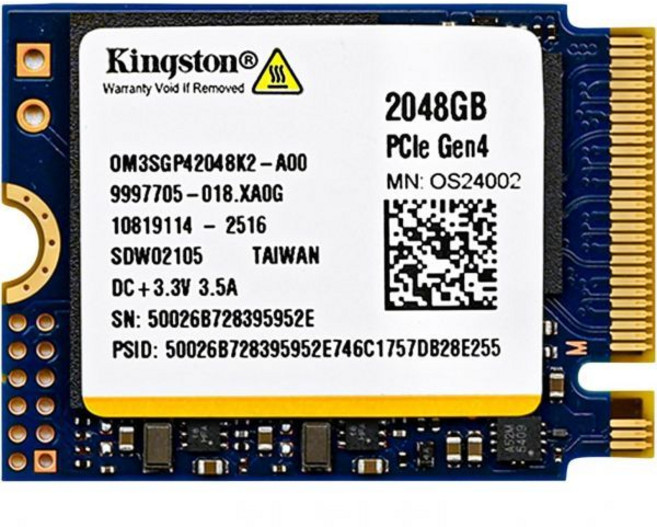 Kingston 2TB M.2 2230 PCIe Gen 4.0x4 NVMe SSD OM3SGP4 Steam Deck Surface Allie Mini PC 최대 7000MBs