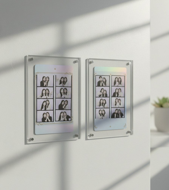 마블리스 착붙 자석 아크릴액자 포카 네컷, 투명(4x6사진/네컷 2매용)