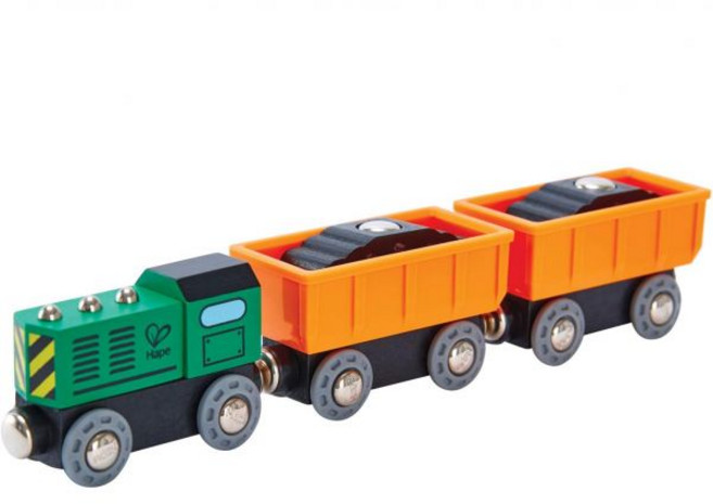 하페 장난감 유아용 철도 디젤 화물 열차 L: 9.8 W: 1.4 H: 1.9인치