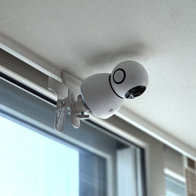 홈스탠드 홈캠 거치대 펫캠 베이비캠 cctv 홈카메라 설치, 화이트집게, 1개