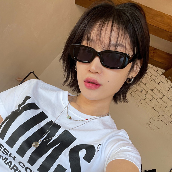 오버사이즈 인싸 선글라스 틴트 여자 남자 뿔테 자외선차단 SG61