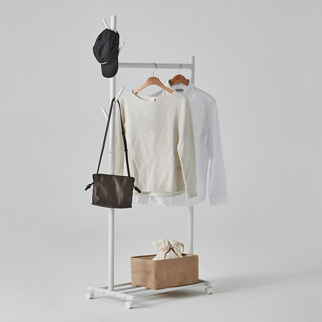 [한샘] 멀티행거 화이트 간편 DIY 이동식 철제 행거, 선택:01.한샘 멀티행거 화이트, 상세 설명 참조