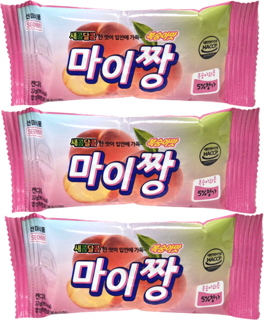 선미 복숭맛 캔디, 22g, 3개
