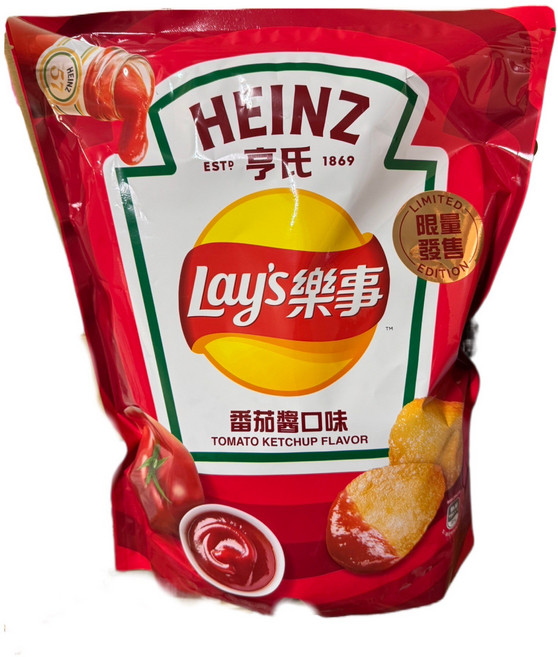 Heinz 樂事 番茄醬口味 薯片 限定販售, 580g, 1個