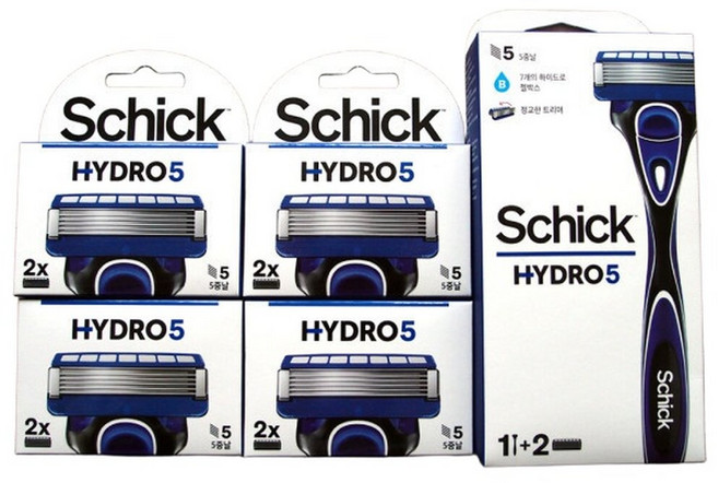쉬크 하이드로5 면도날 8입 과 하이드로5 면도기(날1), 8개