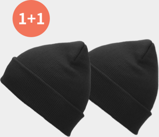 핏노바 남녀공용 대두 무지 비니 1+1