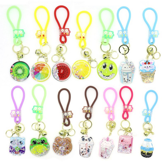 워터 키링 1개입 / 워터볼 아쿠아 귀여운이미지 스파클 차키홀더 열쇠고리 악세사리, 1개, 혼합