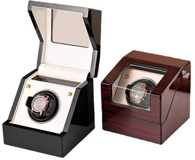 오토매틱 시계보관함 캐스퍼 워치 와인더 1구 저소음 1구 블랙+카본 블랙