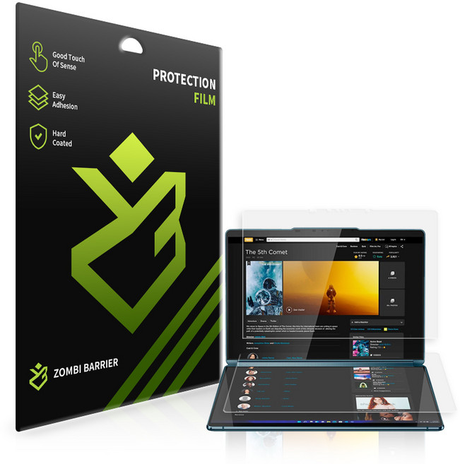 레노버 요가북 9i 13 IRU8 듀얼스크린 AR 고화질 액정보호필름, 상 AR 고화질+하 저반사 액정보호필름, 1개