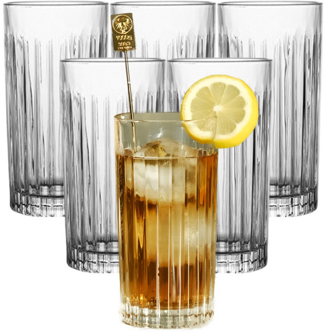 클래식 도톰한 강화 일자 유리컵 맥주컵 카페컵, 6개