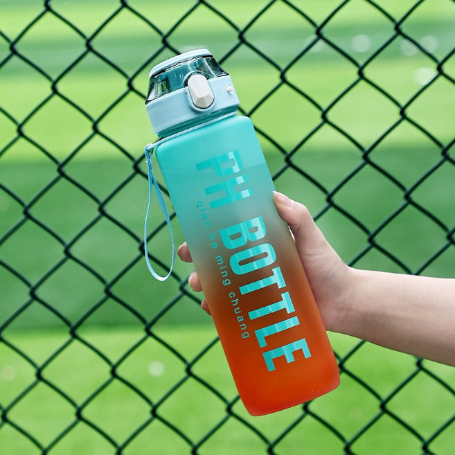 PH BOTTLE 便攜學生戶外健身水杯, 綠色, 1套, 1L