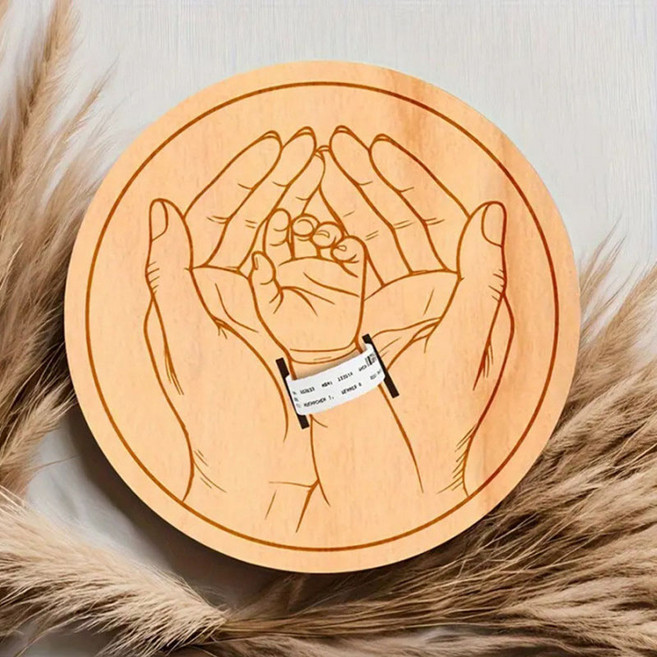 신생아 태아 임신 출산 선물 기념 팔지 사진 액자, 1개, 1매, 써클우드