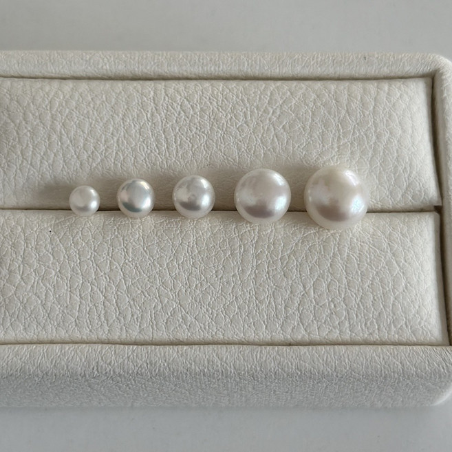 925실버 은 천연 못난이 납작 담수 진주 딱붙는 귀걸이 4 5 6 8 10mm