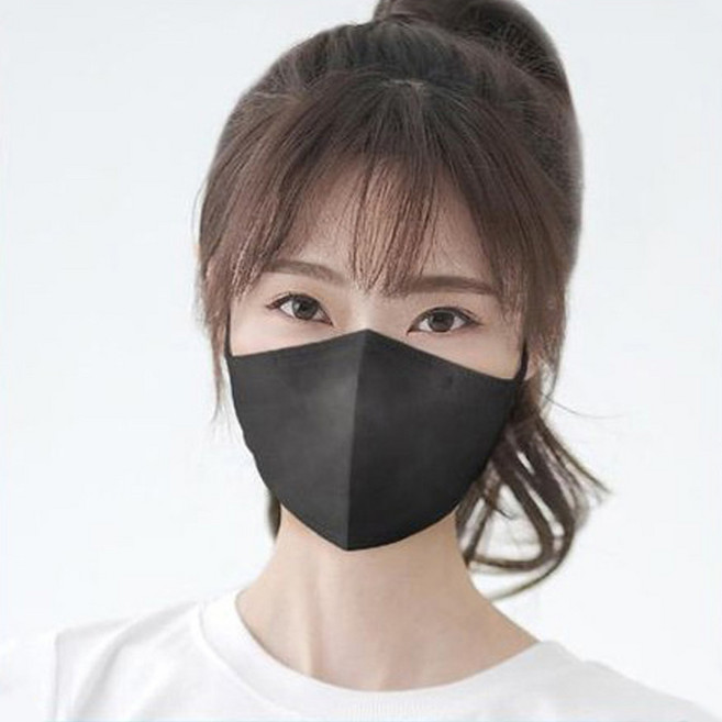 굿필링 비말 차단 새부리형 마스크 kf-ad 대형 컬러 덴탈마스크 블랙, 25개입, 2개