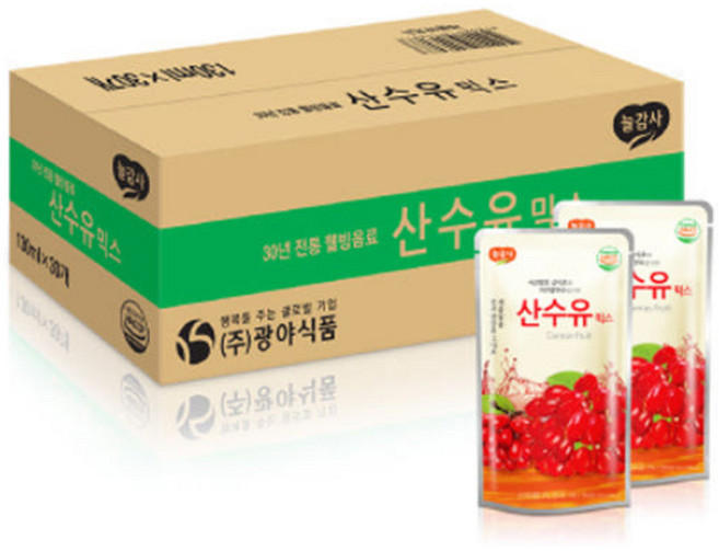광야식품 산수유 파우치, 30개, 130ml