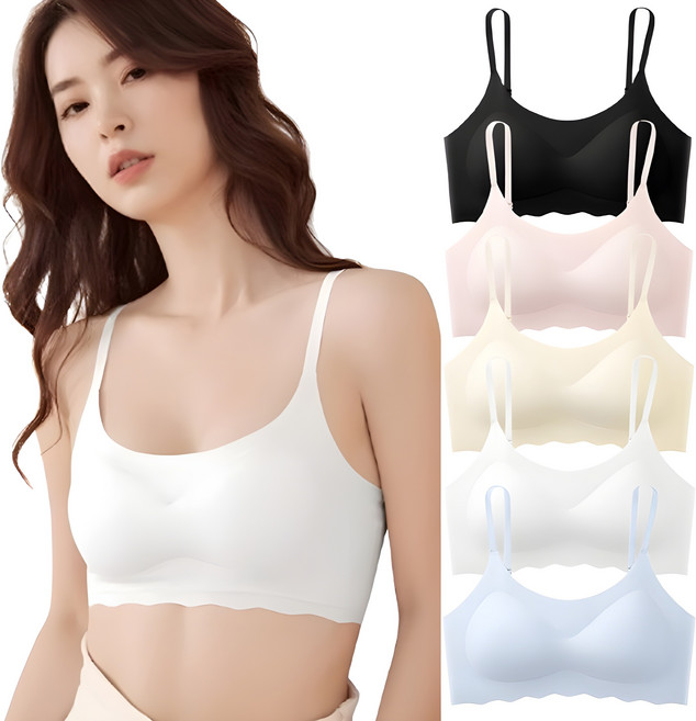 토이앤스티치 노와이어 노후크 심리스 스트랩 브라탑 4종 세트