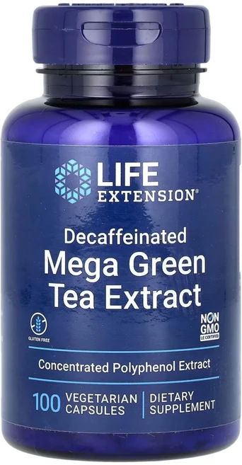 Life Extension Mega Green Tea Extract Decaffeinated 라이프 익스텐션 메가 녹차 추출물 디카페인 100베지캡슐 3병, 3개, 100정 - 쿠팡