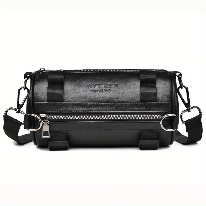 Weixier Spain 캐주얼 패션 어깨 가방 크로스바디 백 다용도 포켓 경량 및 휴대성 가슴가방 남녀공용 미니어깨 백 빈티지 가죽 수직 핸드헬드백 비즈니스 스타일