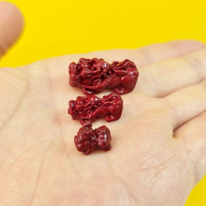 경면주사 비휴 비즈 팬던트, 아기비휴, 1개