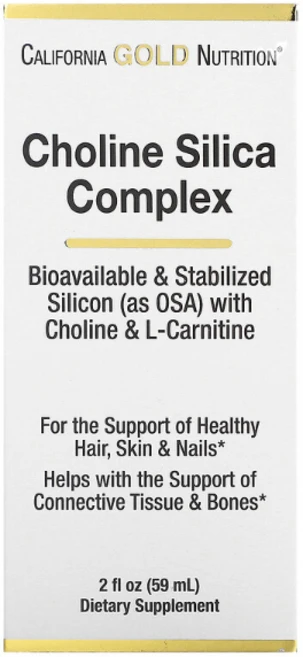 캘리포니아 골드 뉴트리션 콜린 실리카 콤플렉스 60ml L 엘 카르니틴 카르티닌 효능, 1개 - 쿠팡