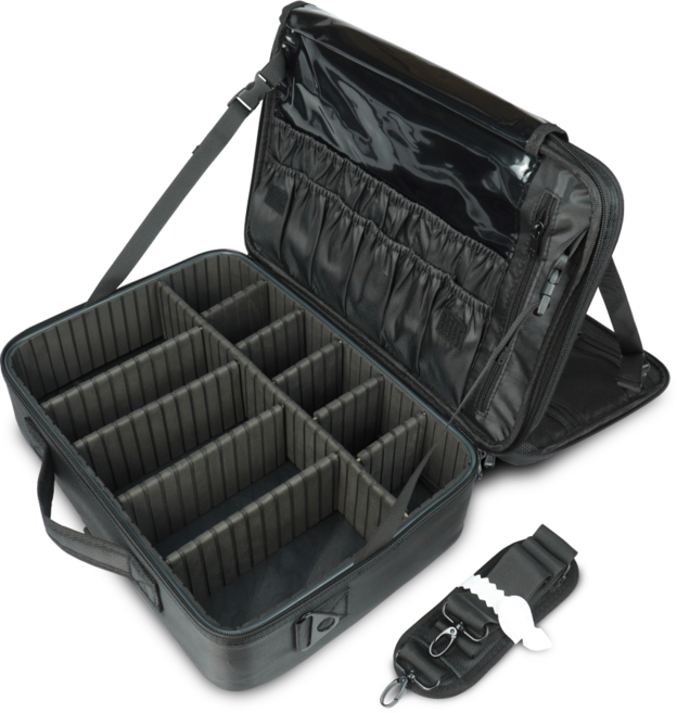 에이프라하 KOKO 메이크업 가방 다용도 뷰티 화장품 파우치 미용 칸막이 브러쉬 소품 정리 박스 대용량 소형 대형 특대형 2단 현장 출장 케이스, 1개, 블랙, 올뉴.KOKO블랙-특대형(XL)