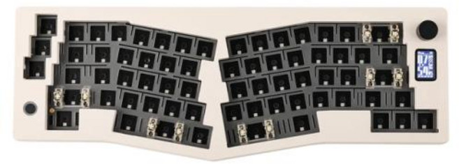 CIDOO ABM066 베어본 키트 앨리스 레이아웃 VIA 프로그래밍 가능 핫 스왑 가능 블루투스 2.4Ghz C타입 연결 WinMac용, 1)White