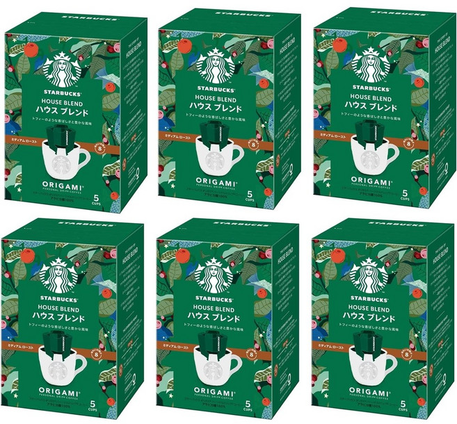 일본 스타벅스 오리가미 4종 드립커피 티백 5입 x 6개