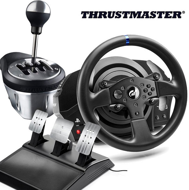 트러스트마스터 T300RS GT 에디션 TH8A 쉬프터 레이싱휠 SET (3페달 PS4 PS5 PC), 1개