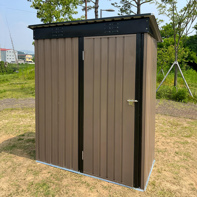 3x5 레드와이 조립식창고 스틸창고 농막 간이 야외 이동식창고 전원주택 보관함, 3x5(브라운)