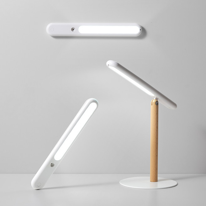 스위코 3in1 충전식 LED 책상 스탠드 독서등 램프, 화이트