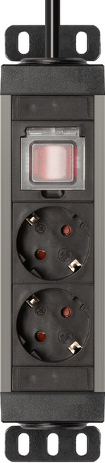 알루미늄 2구 멀티탭 고용량 에어컨 냉장고 멀티콘센트 과부하 파워탭 1.5M 3M 5M, 1개, 2구 스페이스그레이