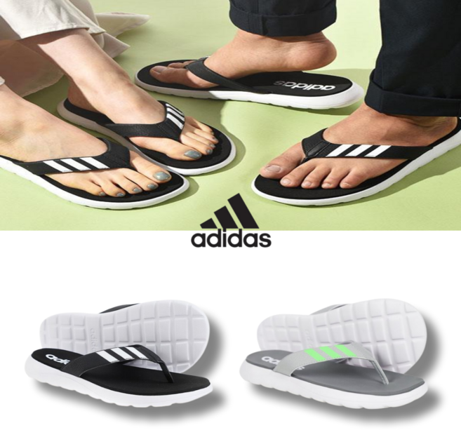 (정품) 아디다스 컴포트 플립플랍 슬리퍼 쪼리 여름용 남여공용 데일리 휴양 계곡 아쿠아
