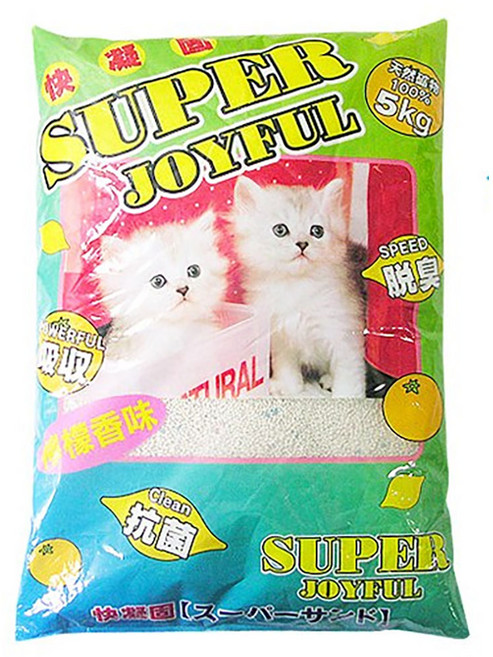 슈퍼조이풀 벤토나이트 모래 레몬향, 1개, 5kg