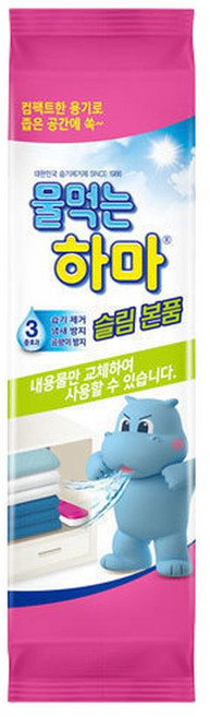물먹는 하마 슬림 제습제 본품 x, 1개, 150g