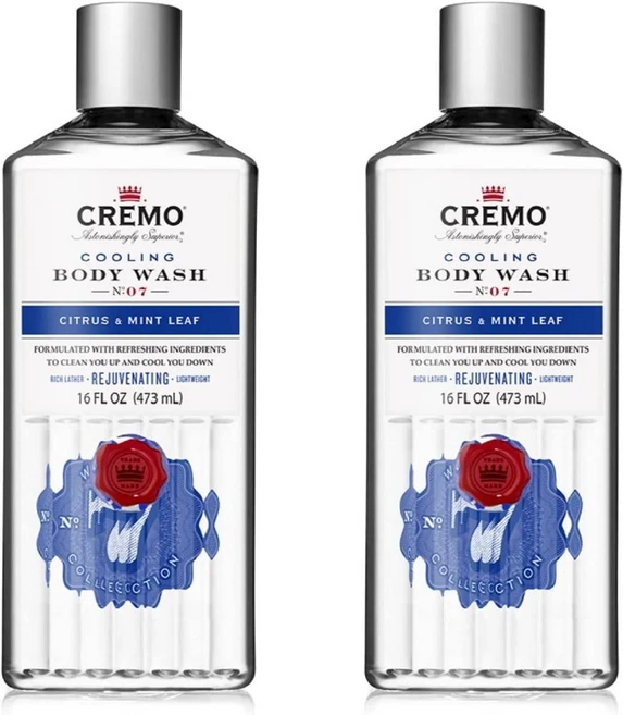 Cremo 크레모 쿨링 바디워시 Citrus and Mint Leaf 473ml 2팩 - 쿠팡
