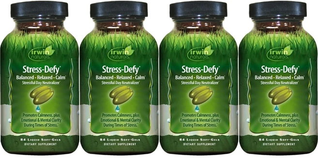 Irwin Naturals 어윈네추럴스 스트레스 디파이, 4팩, 84정 - 쿠팡