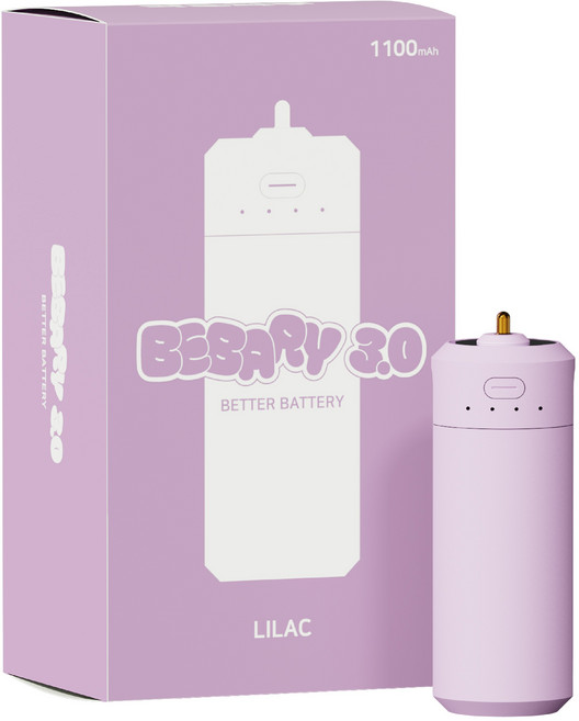 [박순희와오덕구] 충전식 응원봉 배터리3.0 베베리 콘서트 필수템 건전지 소켓, 응원봉 배터러: LILAC