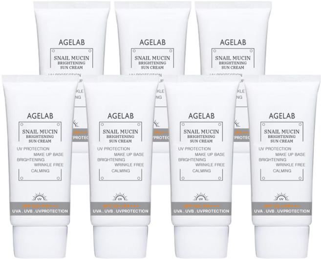 에이지랩 스네일 뮤신 브라이트닝 선크림 SPF 50+ / PA+++, 7개, 70ml