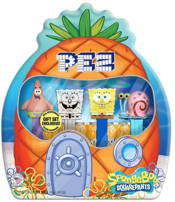 PEZ 스폰지밥 캔디 디스펜서 선물세트, 1개