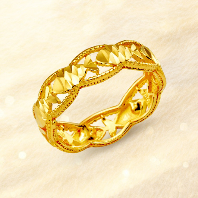 [러브넛] 24K 순금(3.75g) 1돈 럭키피쉬 컷팅 여성 럭셔리 물고기 행운 한돈 반지