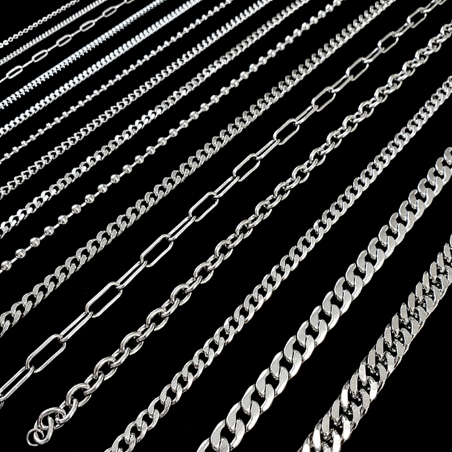 써지컬스틸 체인목걸이 와이티지 style_084 반지줄 여성 군번줄 여자 남자 커플 데일리