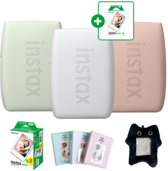 인스탁스 미니링크3 포토프린터+필름20매+선물SET, 1세트, 클레이 화이트