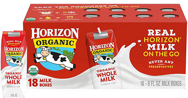 Horizon 홀 밀크 236ml 18개입