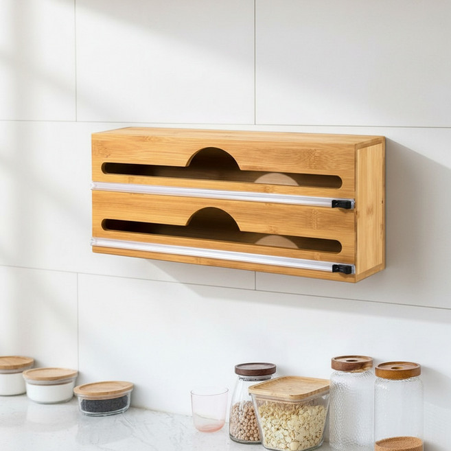 Sinaid 대나무 랩커터기 주방정리