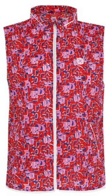 크로커다일레이디 레터링 프린트 집업 조끼 CLEMVT203