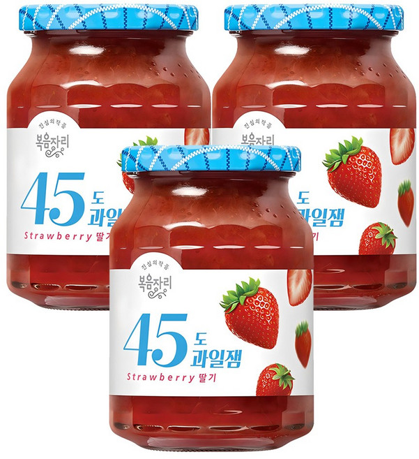 복음자리 45도 과일잼 딸기, 350g, 3개