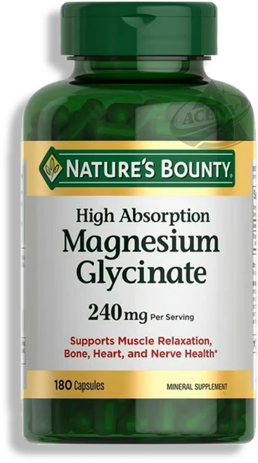 Nature's Bounty 네이처스 바운티 마그네슘 글리시네이트 240mg 180캡슐 1병, 1개, 180정 - 쿠팡
