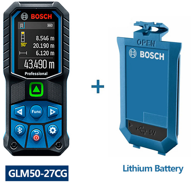 골프거리측정기 Bosch GLM50-23G 또는 거리측정기 거리 측정기 그린 라인 전자 측정 테이프 배터리 BA 3.7, 01 GLM50-27CG -Battery, 1개